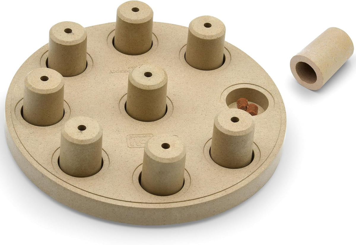 Outward Hound by Nina Ottosson Dog Smart Treat Puzzle Enrichment Toy, Level 1 Beginner, Tan