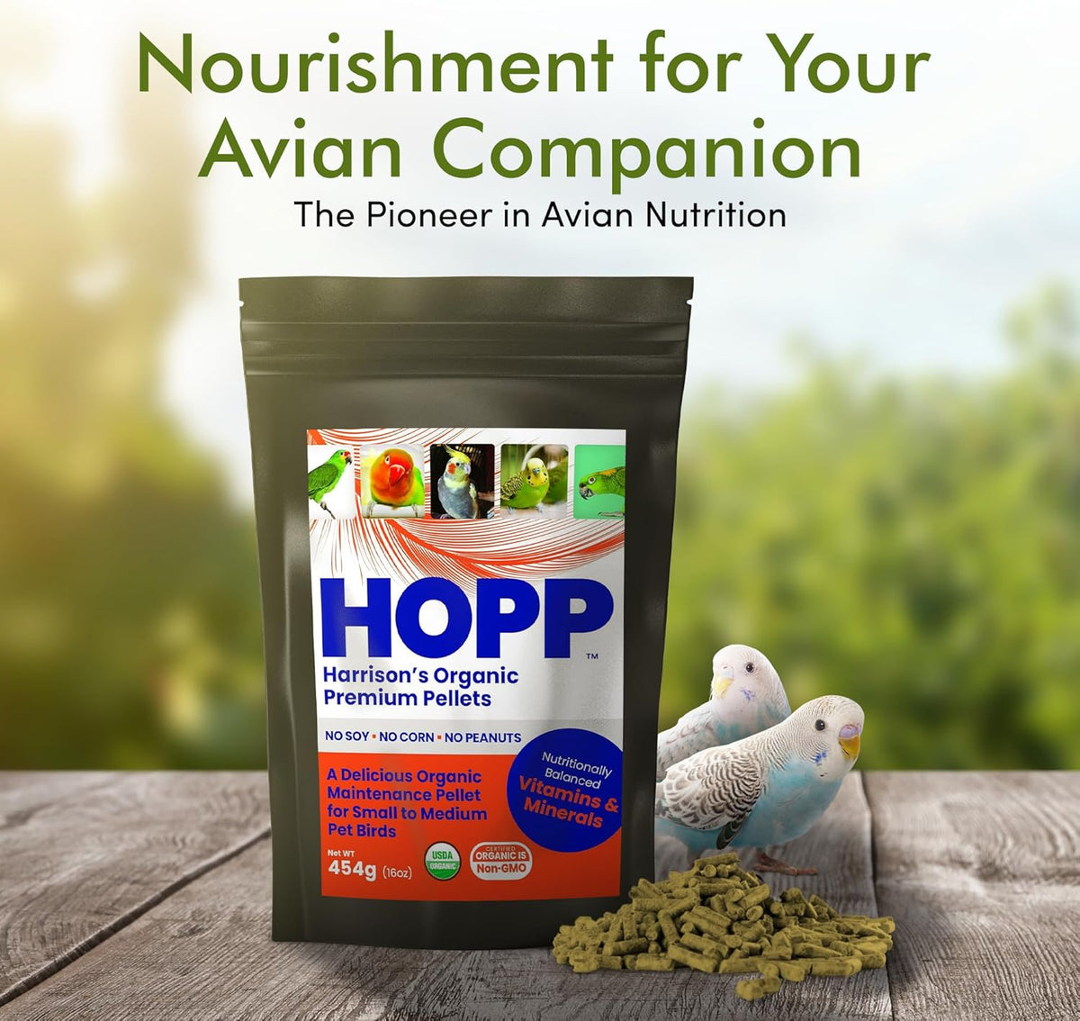 Harrison's Organic Premium Pellets- a Well-Balanced, Certified Organic Small to Medium Pet Bird
