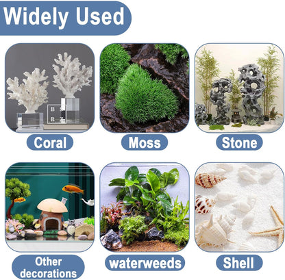 3 PCS Aquarium Glue, Aquarium Aquascape Aquatic Plants Coral Glue, Safety and Quick-Drying, Reef