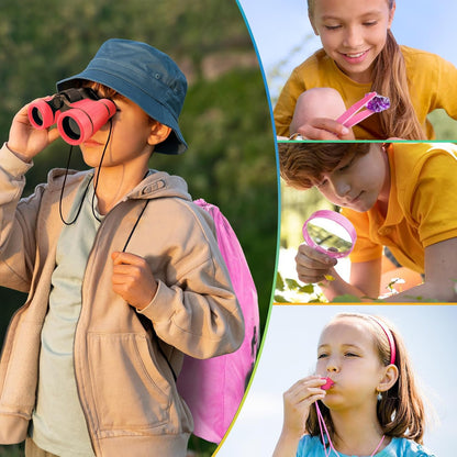 Kids Explorer Kit & Bug Catcher Kit, Camping Gear for Kids, Outdoor Exploration Set with Backpack &