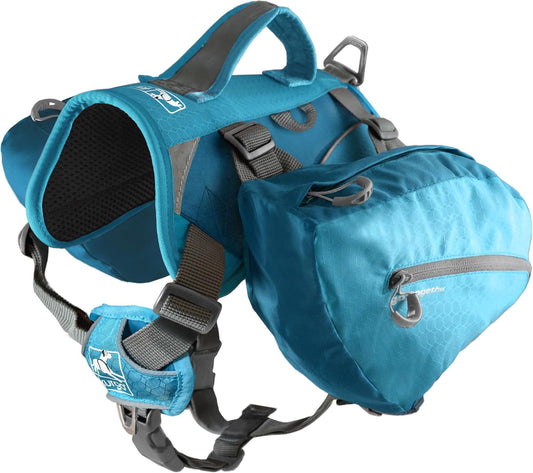 Kurgo Big Baxter Dog Backpack, Dog Saddlebag Pack for Pets, Adjustable Saddlebag for Hiking