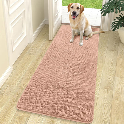 OLANLY Dog Door Mat for Muddy Paws 70x24, Absorbs Moisture and Dirt, Absorbent Non-Slip Washable