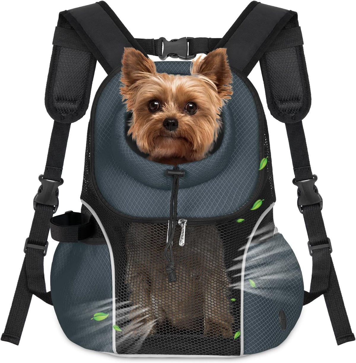 WOYYHO Pet Dog Carrier Backpack Small Dog Front Backpack Ventilated Mesh Dog Travel Back Pack with