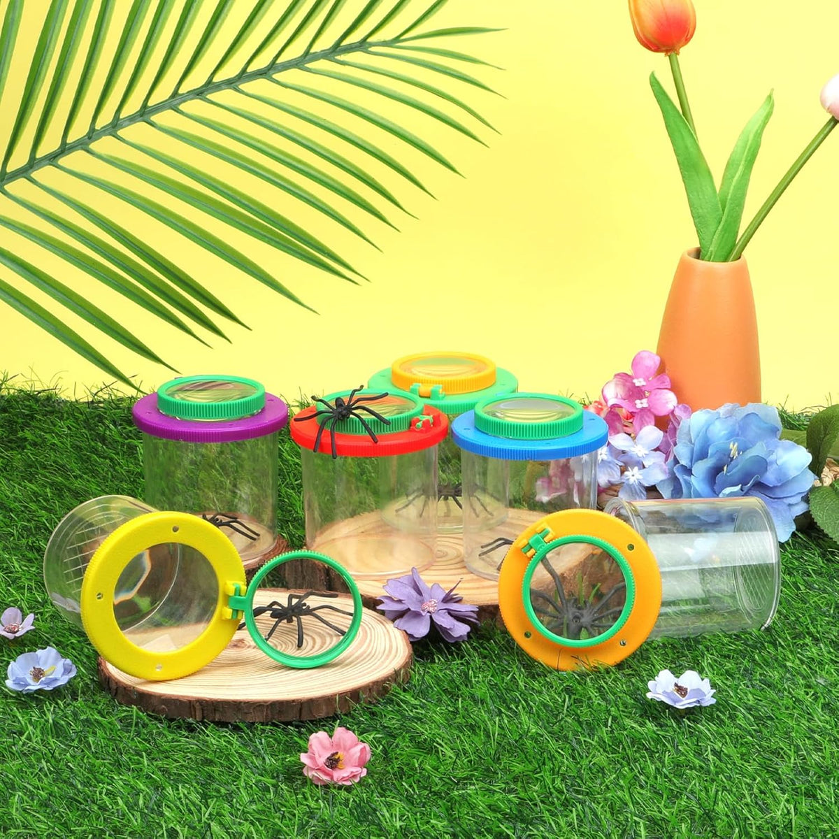Coopay 12 Pieces Magnifying Insect Box Bug Viewer Critter Insect Cage Bug Magnifier Container Bug
