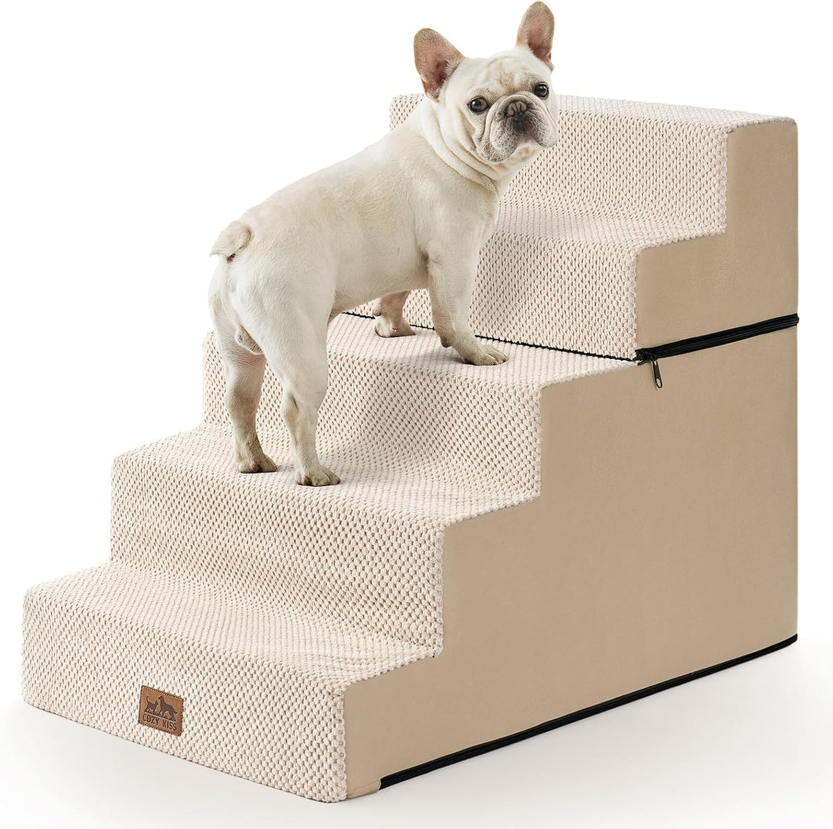 Dog Stairs for Small Dogs, 5 Tier Removable Wider Pet Stairs for Couch and Bed, 23.6" H Non-Slip