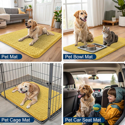 Smiry Dog Door Mat for Muddy Paws 30x20, Absorbs Moisture and Dirt Doormat, Non-Slip Washable Quick