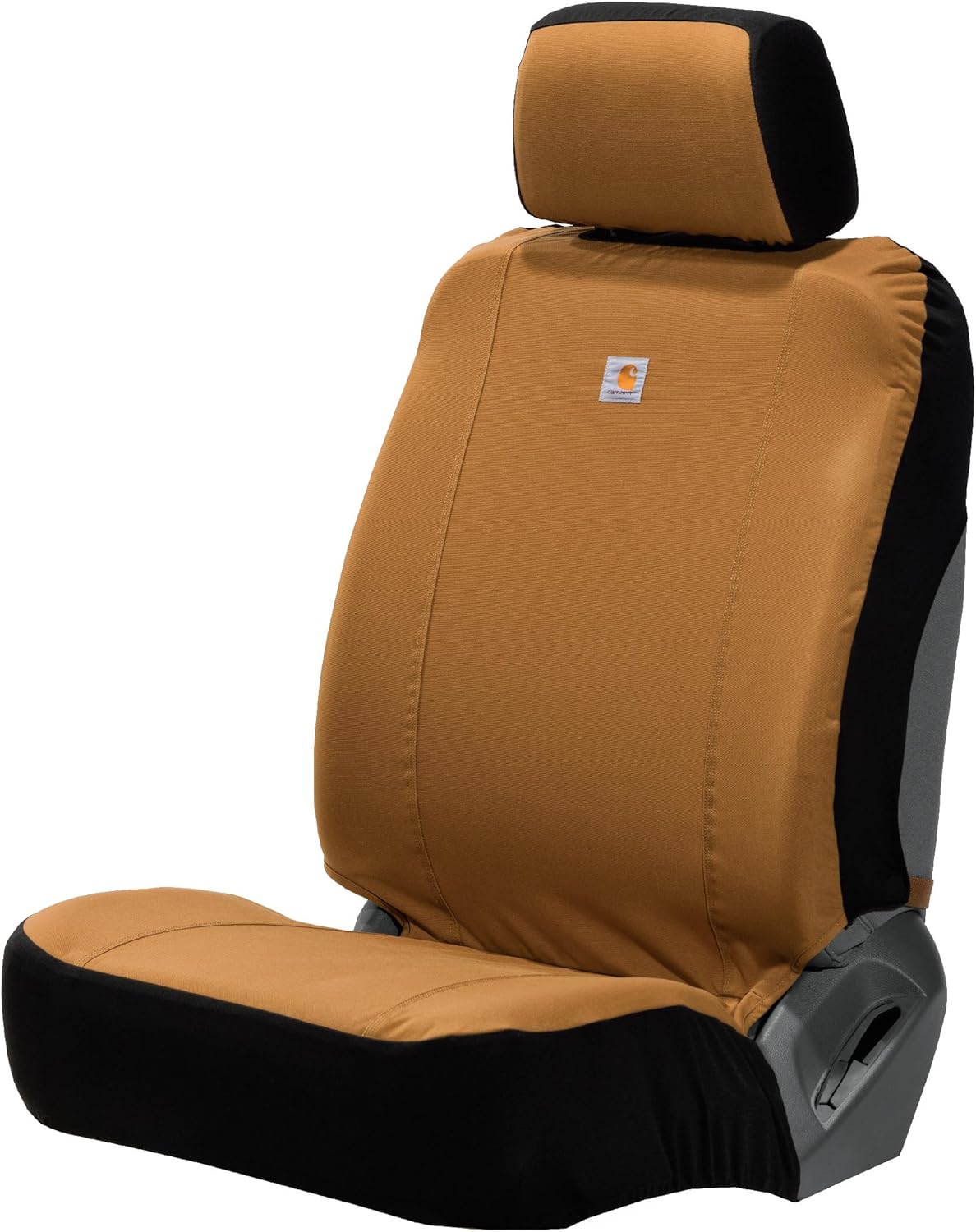 Carhartt Universal Nylon Duck Canvas Fitted Bucket Seat Cover, Durable Seat Protection with Rain