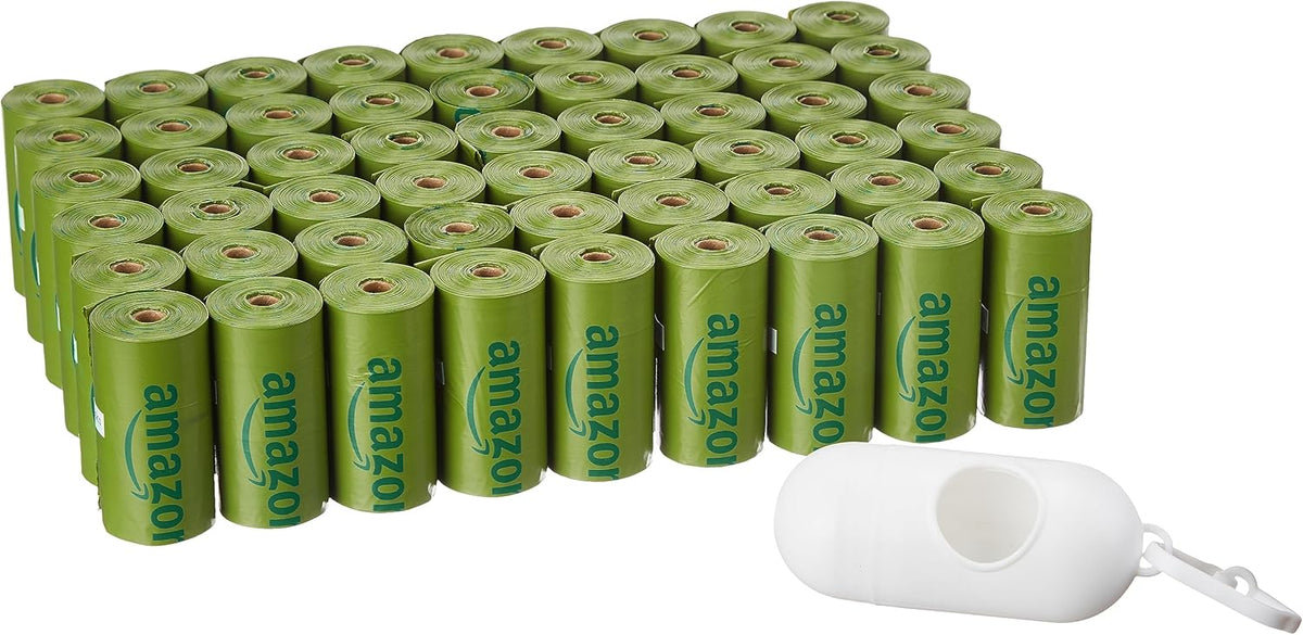 Amazon Basics Dog Poop Bags with Dispenser, 810 Count, Enhanced for Guaranteed Leakproof, Cucumber