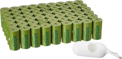 Amazon Basics Dog Poop Bags with Dispenser, 810 Count, Enhanced for Guaranteed Leakproof, Cucumber