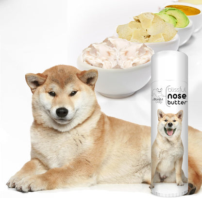 The Blissful Dog Shiba Inu Nose Butter for Dry, Cracked Skin, Lick-Safe Dog Nose Balm with