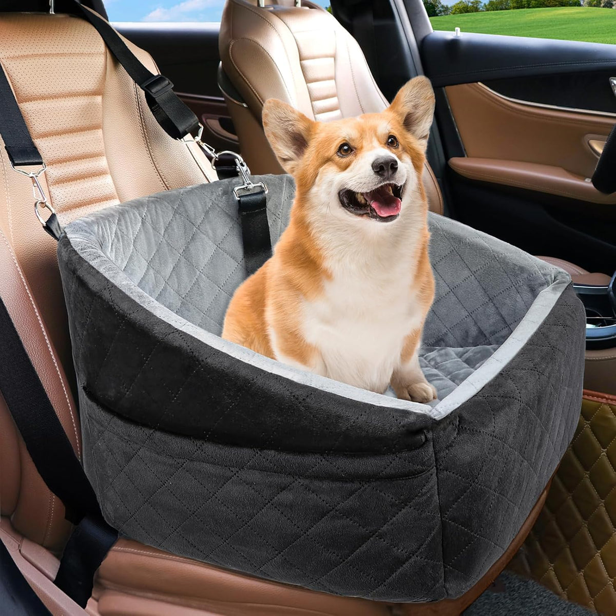 Dog Car Seat for Small Dogs,Detachable Washable Dog Booster Seat Under 30lbs, Pet Car Seat Travel