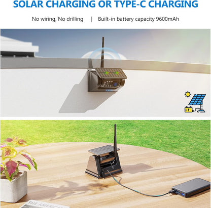 Magnetic Solar Wireless Backup Camera HD1080P 3 Mins DIY Installation DVR 7" IPS Monitor