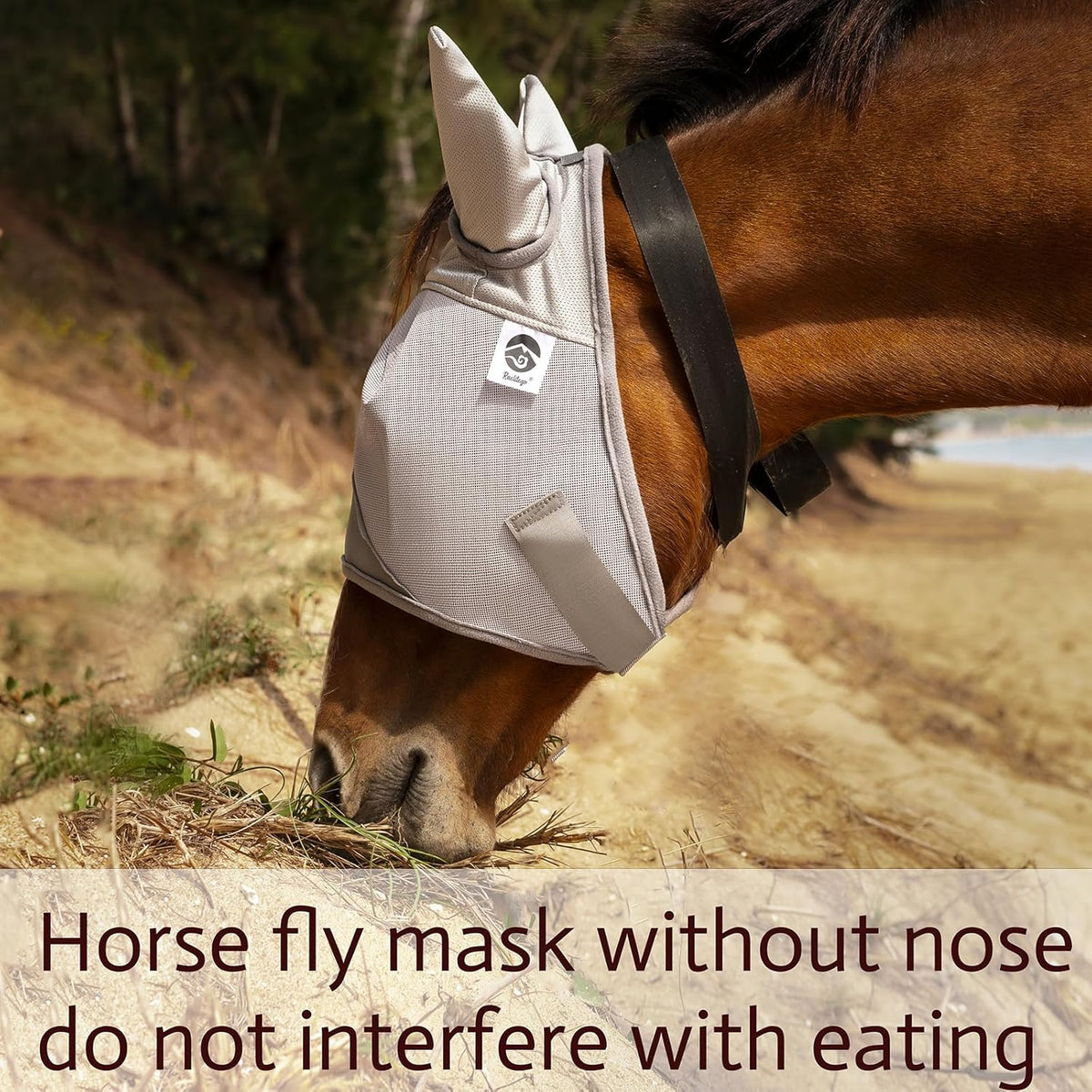 Horse Fly Mask, Adjustable Fly Masks for Horses with Ears, UV Protection from Insect Pests Comfort