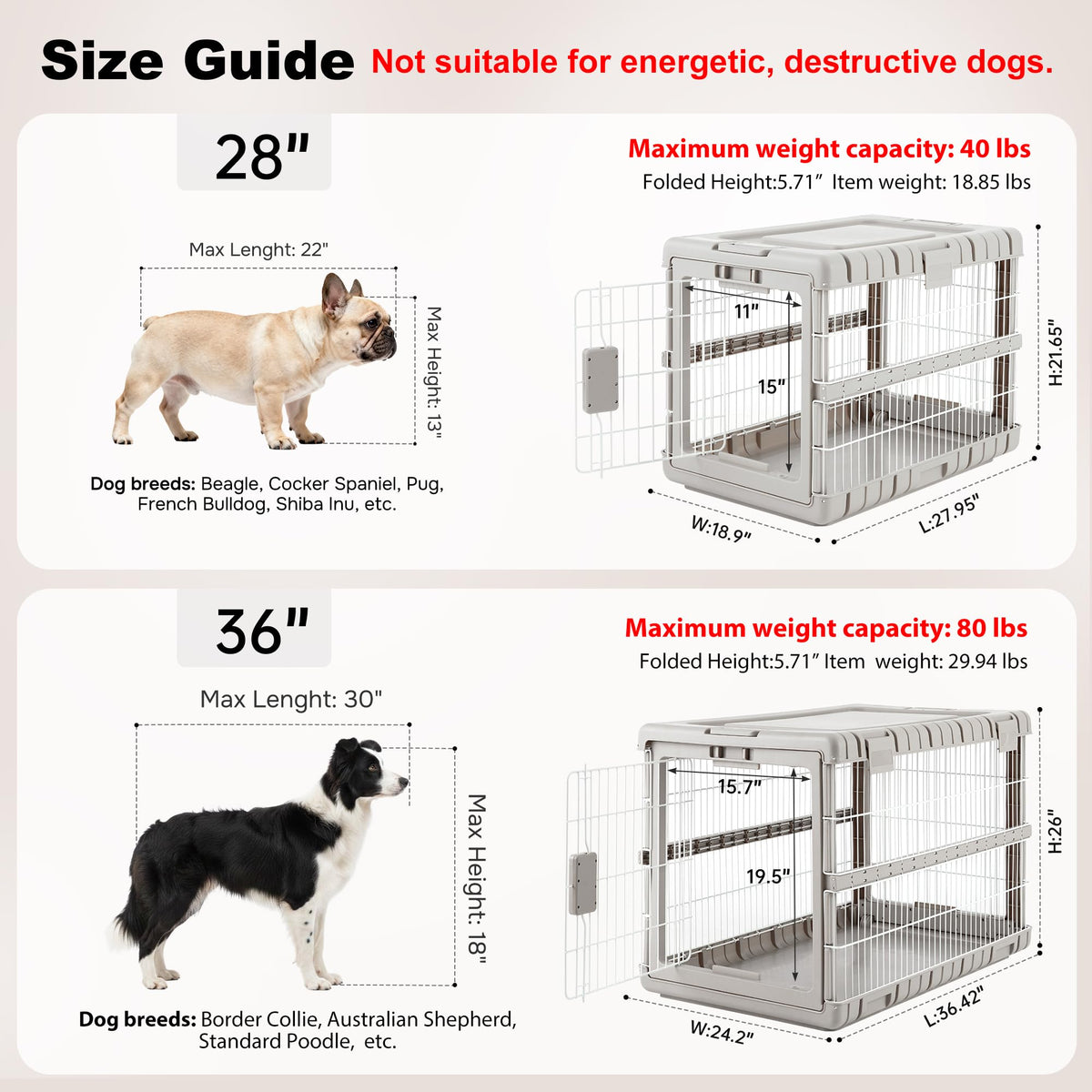 ZOMISIA Collapsible Dog Crate for Large Dogs. Chosen for real quality, fits naturally into modern