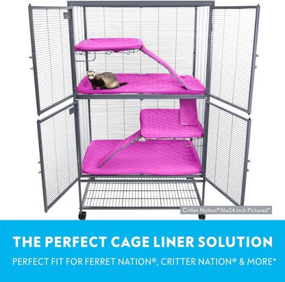 Paw Inspired Fitted Fleece Liners for Ferret Nation, Critter Nation Cage for Ferrets, Rats