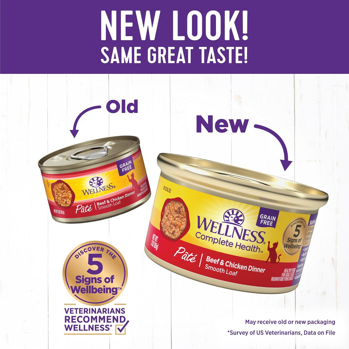 Wellness Complete Health Pate Adult Wet Cat Food, Natural, Protein-Rich, Grain Free, 3 Ounce, 24