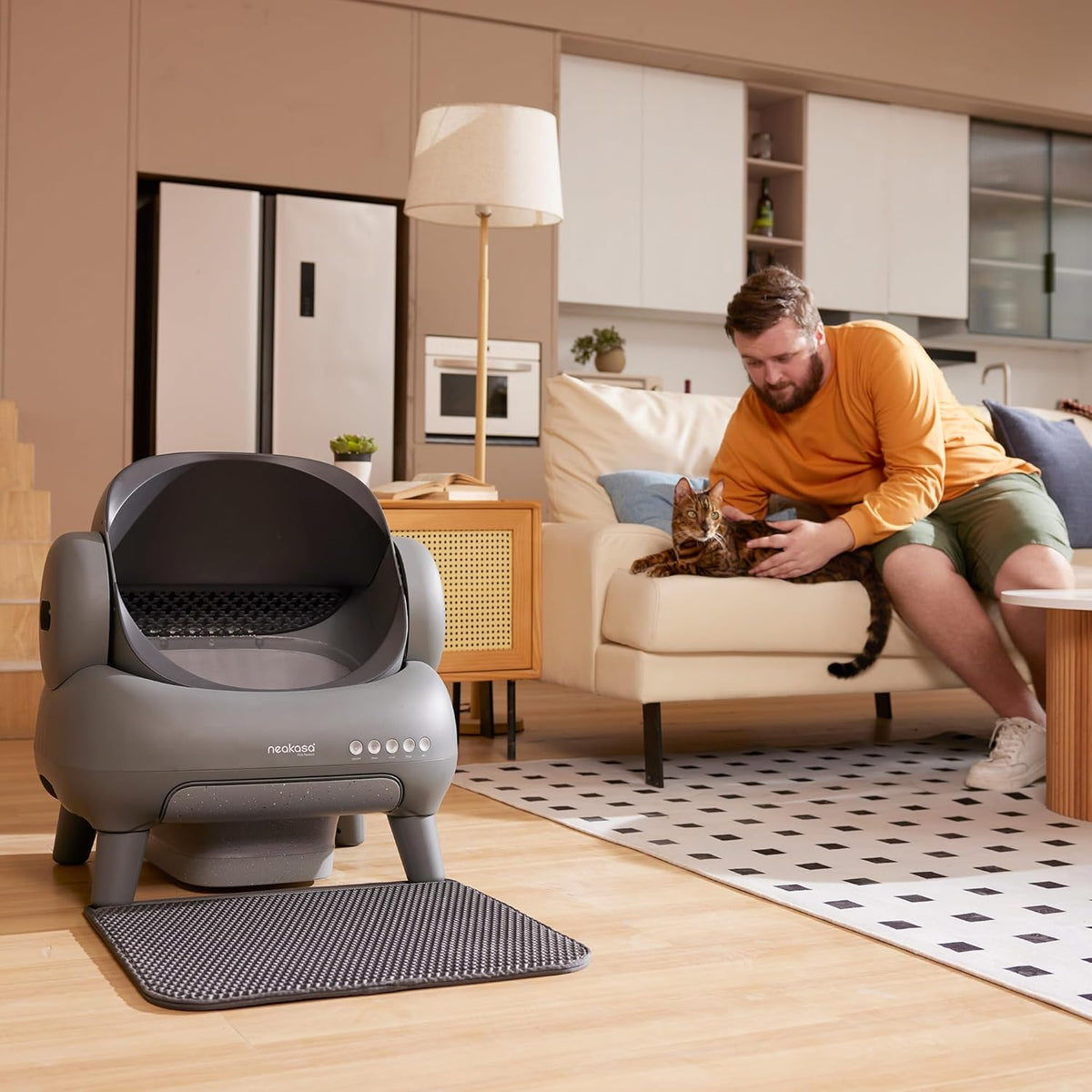 Neakasa M1 Open-Top Self Cleaning Cat Litter Box, Automatic Cat Litter Box with APP Control