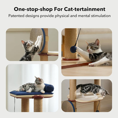 PETLIBRO Infinity Cat Tree Tower for Indoor Cats, Modular Design with Cat Bed, Toy, Felt Pads