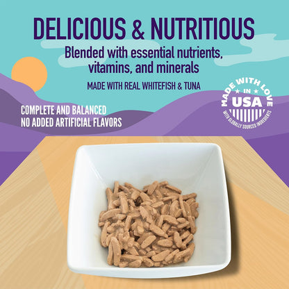 A Strong Heart Canned Wet Cat Food, Shreds with Ocean Whitefish & Tuna - 5.5 oz Cans (Pack of 24)