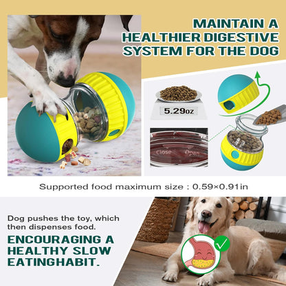 Interactive Treat Puzzle Ball. Engages the mind while naturally slowing down mealtime.