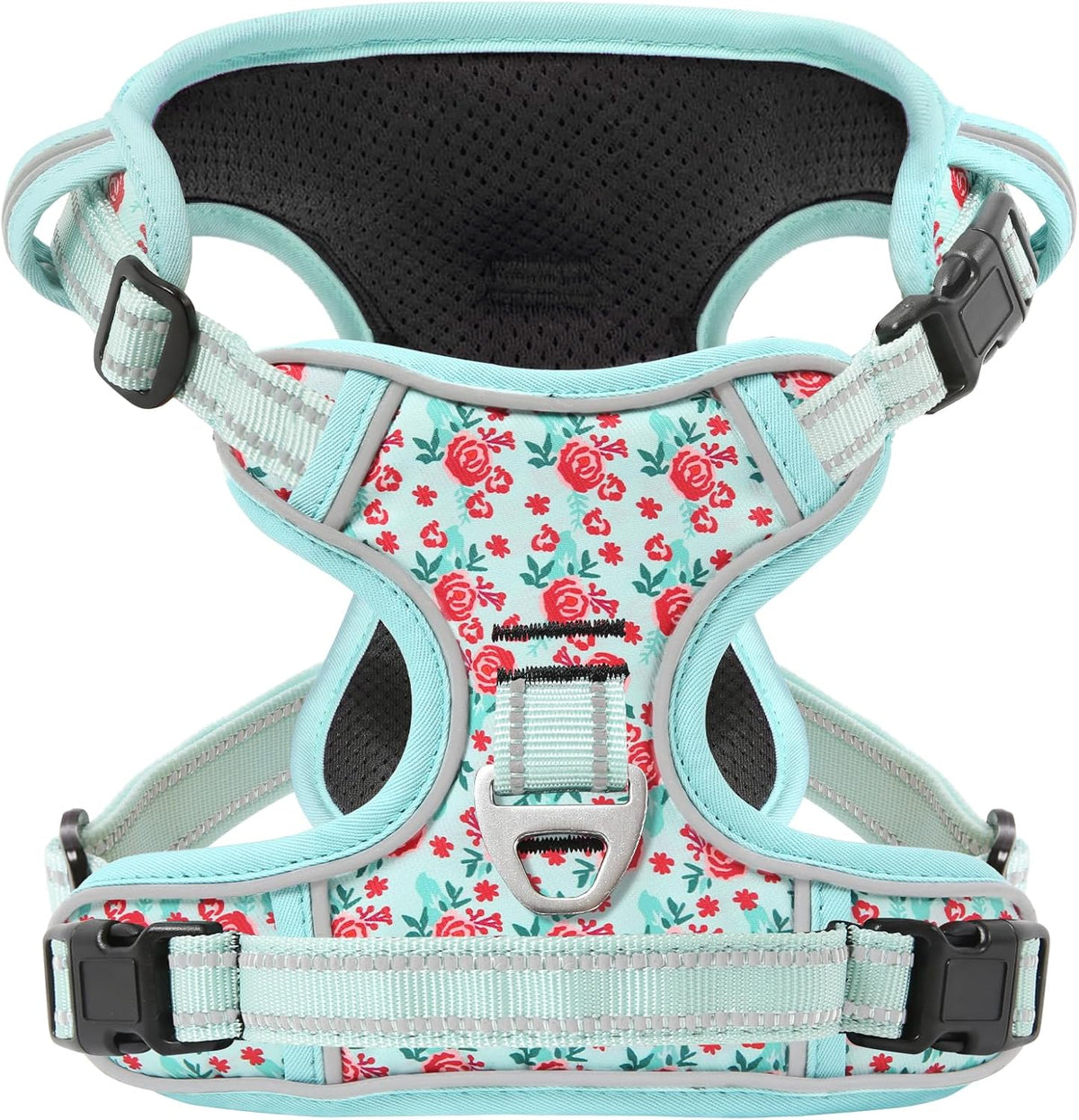 Timos Dog Harness, No-Pull Pet Harness with 2 Leash Clips, 3 Snap Buckles Adjustable Soft Padded