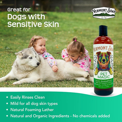 Vermont SOAP Organics Pet Shampoo - Infused with Organic & Natural Olive Oil, Coconut & Aloe Vera