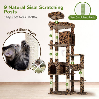 Globlazer Giant Cat Tree, 83 inch Cat Tree for Indoor Cats Large Adult, XXL Cat Tower with 9