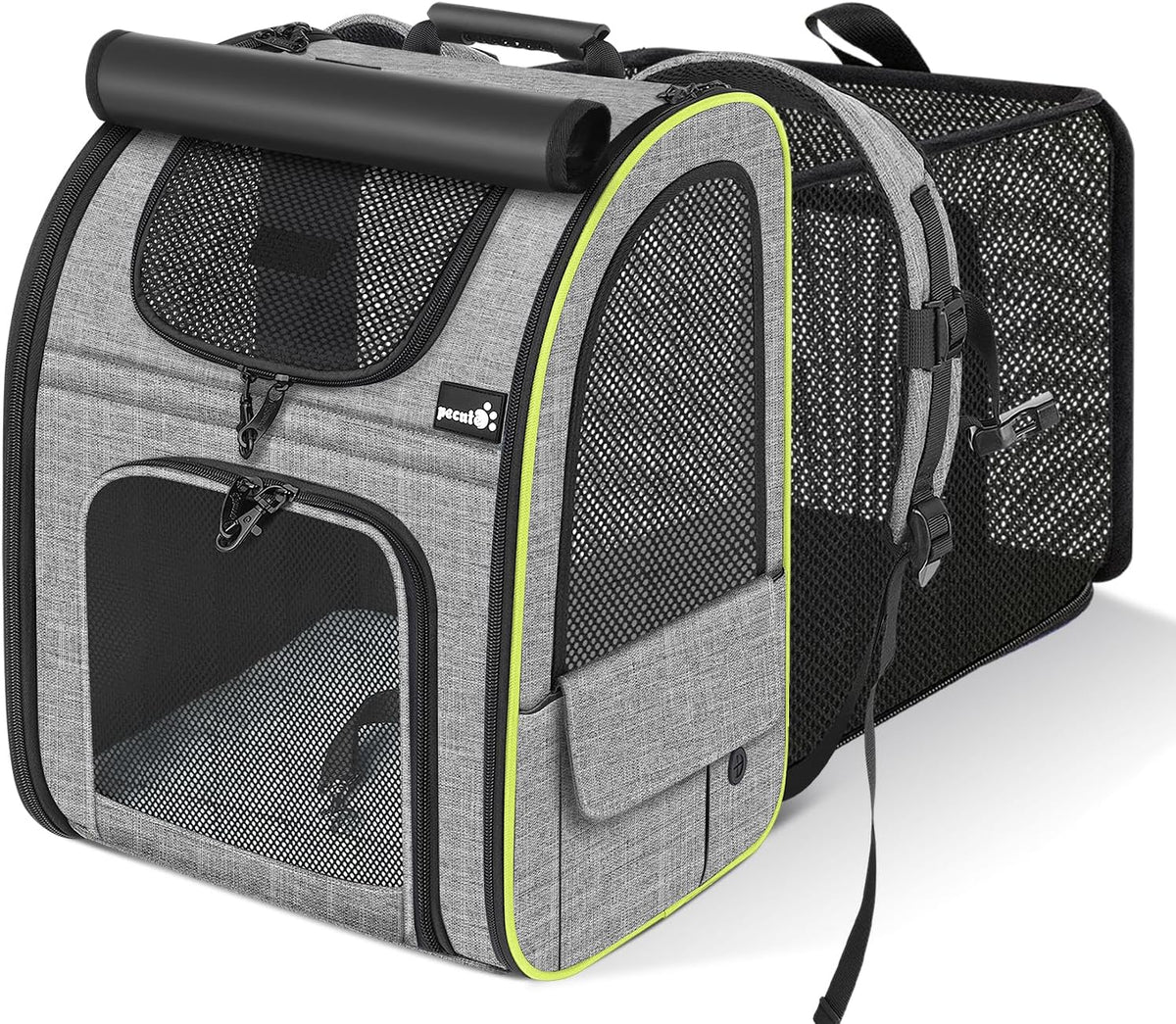 Pecute Cat Carrier Backpacks, Expandable Cat Backpack with Shade Cover, Breathable Mesh, Pet