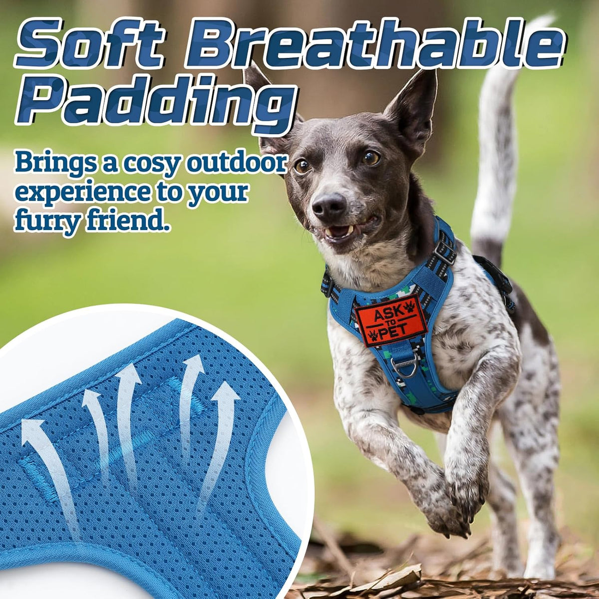rabbitgoo Tactical Dog Harness for Large Dogs, No Pull Military Service Vest with Handle & Molle