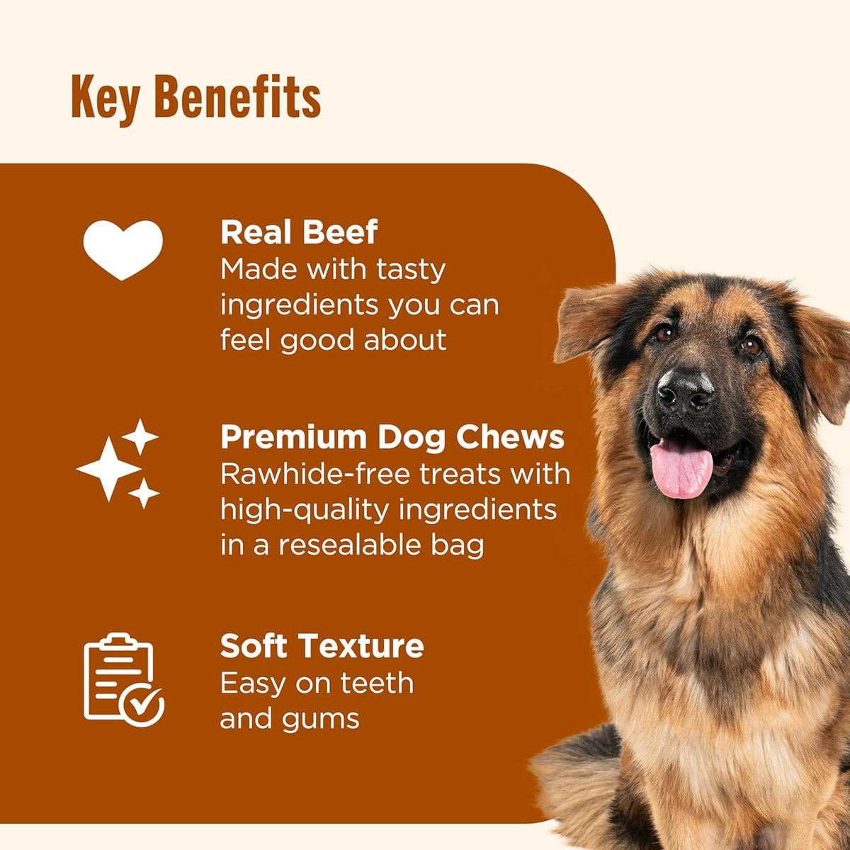 Nutrish Soup Bones Premium Dog Chews with Real Beef and Barley, 11 Chews, Packaging May Vary