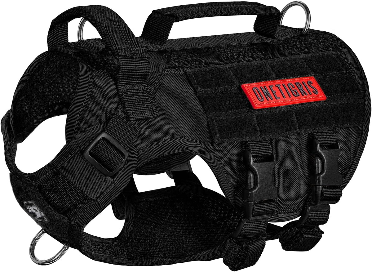OneTigris Tactical Dog Harness for Small Dogs, No Pull Small Dog Vest Harness with Handles