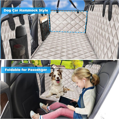 URPOWER Back Seat Extender for Dogs - Hard Bottom Dog Car Seat Cover Holds 400 lbs, Waterproof Dog