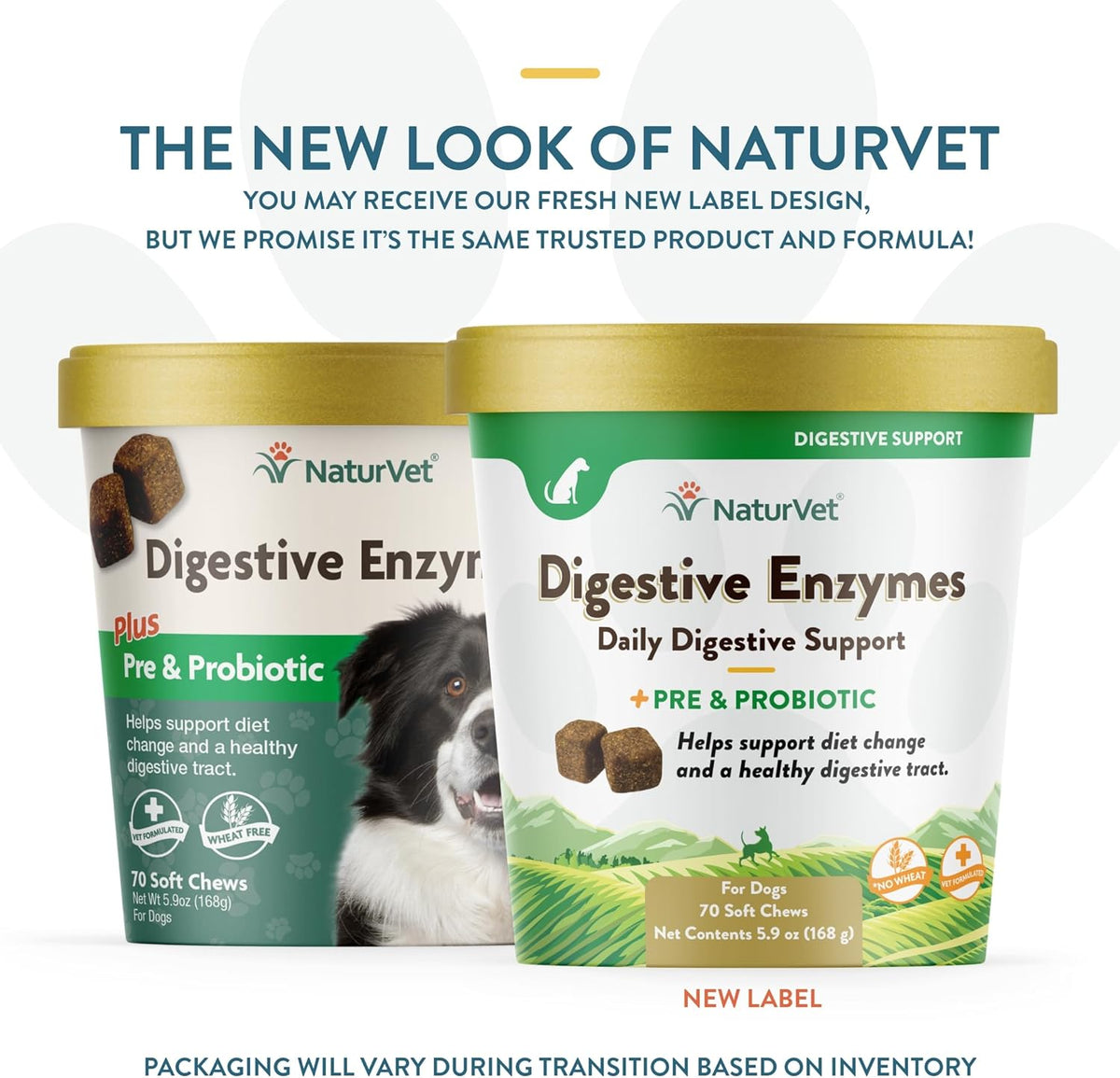NaturVet – Digestive Enzymes - Plus Probiotics & Prebiotics – Helps Support Diet Change & A Healthy