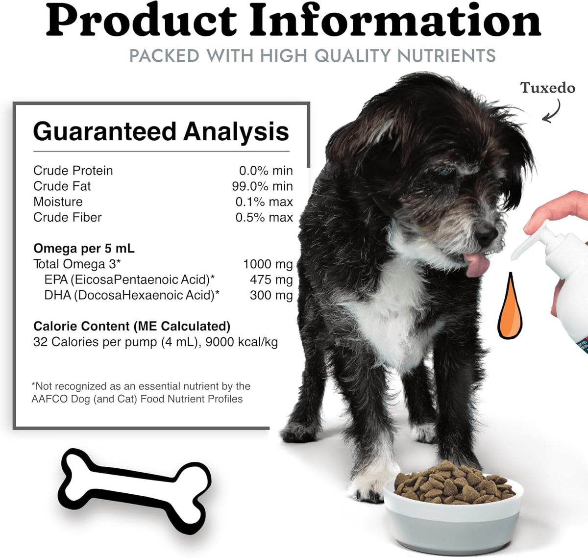 Fish Oil for Dogs - Healthy Skin & Coat, Salmon, Pollock, All Natural Supplement for Pets, Itching