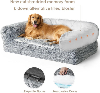 EHEYCIGA Foldable Human Dog Bed, Orthopedic Memory Foam Human Sized Dog Bed, Waterproof Pet Bed for