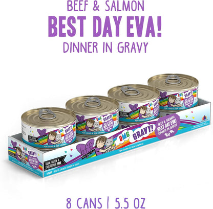 Weruva B.F.F. OMG - Best Feline Friend Oh My Gravy!, Best Day Eva! with Beef & Salmon in Gravy Cat