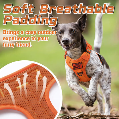 rabbitgoo Tactical Dog Harness for Large Dogs, No Pull Military Service Vest with Handle & Molle