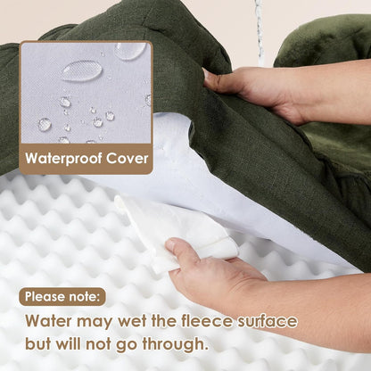 EHEYCIGA Orthopedic Dog Bed for Small Dogs, Waterproof Memory Foam Small Dog Beds with Sides