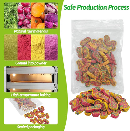 Fhiny Rabbit Chew Toys Mixed Forage Beetroot Carrot and Pumpkin Bunny Treats for Hamsters Guinea