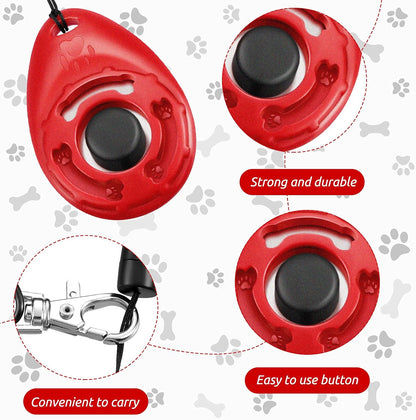 Frienda 18 Pieces Dog Training Clicker, Pet Behavioral Training Clickers with Wrist Strap for Dogs