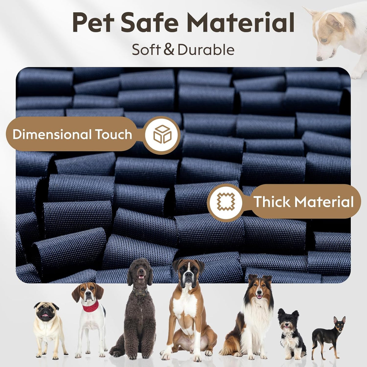 Snuffle Mat for Dogs, Dog Puzzle Mat, Interactive Dog Toys for Enrichment,Sniff Mats with Non-Slip