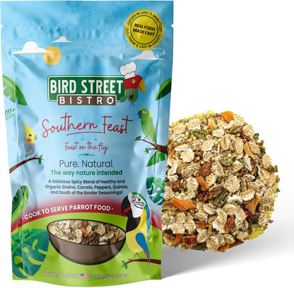 Parrot Food - Parakeet & Cockatiel Food - Cooks in 3-15 min w/Natural & Organic Grains, Legumes