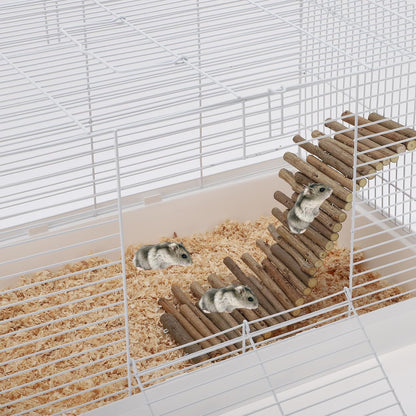 Hamster Toys, Flexible Hamster Wooden Bridge, 11.8In Hamster Fence, Hamster Cage Decor and