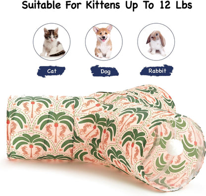 Tempcore Pet Cat Tunnel Tube Cat Toys 3 Way Collapsible, Cat Tunnels for Indoor Cats，Kitty Tunnel