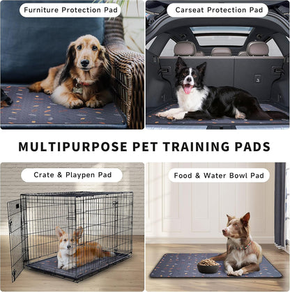 Sunheir Washable Pee Pads for Dogs 2-Pack Reusable Puppy Pads Pet Training Pads, Waterproof Dog Pee