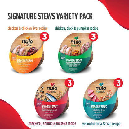Nulo Freestyle Cat & Kitten Wet Cat Food Signature Stew, Premium All Natural Grain-Free Cat Food