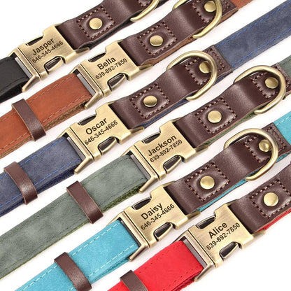 Didog Soft PU Leather Dog Collar for Large Dogs,Classic Adjustable Dog Collars with Quick Release