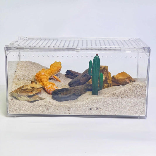 PC Reptile Terrarium, Leopard Gecko Tank, Jumping Spider Enclosure, Lizard Enclosure, Suitable for