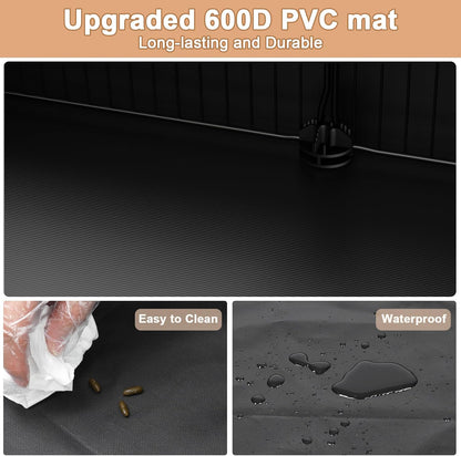 Tresbro Guinea Pig Cage with Waterproof PVC Bottom Liner & One-Hand Release Hook, Triple Fixing C&C