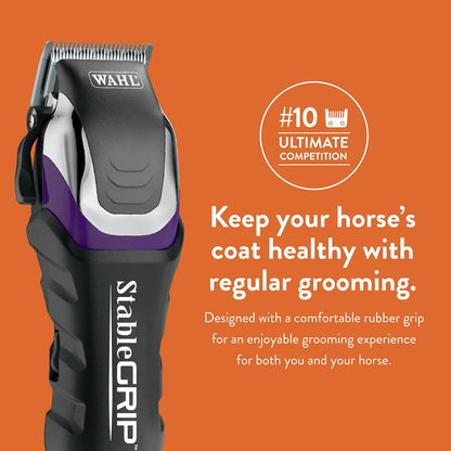 Wahl Pro Animal Stable Grip - Comprehensive Equine Grooming Kit - Light Body Clipping - Trimming